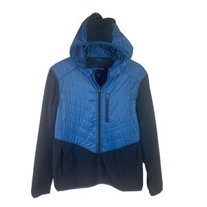 NEW Lands' End Primaloft Men's Nylon Fleece Hooded Lightweight Jacket Coat